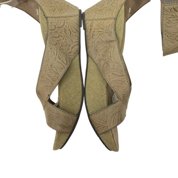 OTBT Hobart Platform Wedge Sandals Womens 10M Ankle Strap Embossed Leather - Picture 14 of 15